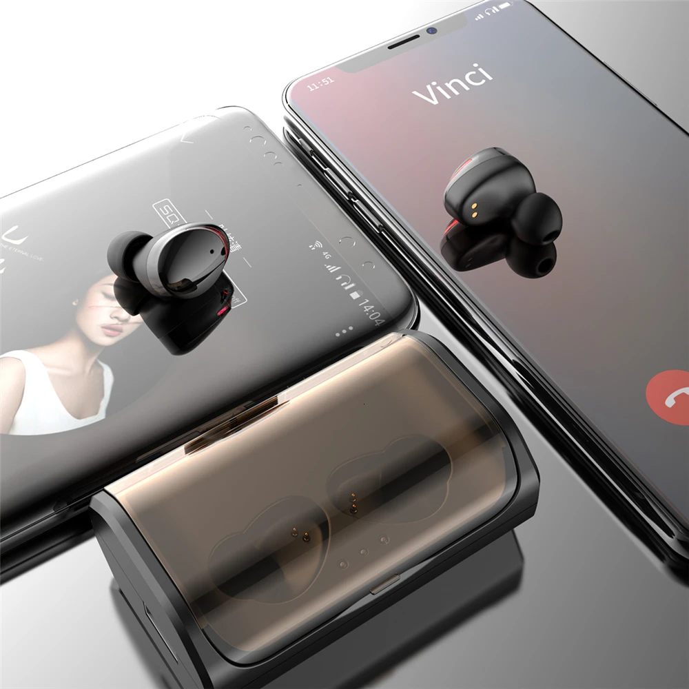T8 True Wireless Bluetooth Earphones IPX7 Waterproof HIFI Stereo Noise Reduction Stereo CVC8.0 Noise Cancelling Earbuds