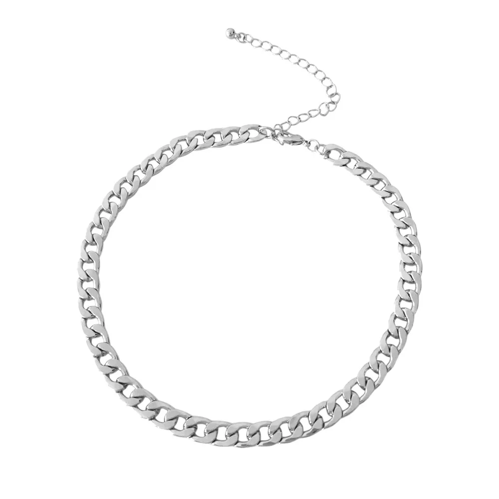 Chunky Gold Rosegold Rhodium Color Option Chain Choker Necklace For Women Girl Hipop Jewelry