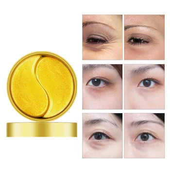 

24K Gold Collagen Eye Cream Beauty Ice Goggles Remove Dark Circles Eye Masks Relieve Eye Fatigue Gel Eye Patch Snail Silk Mask