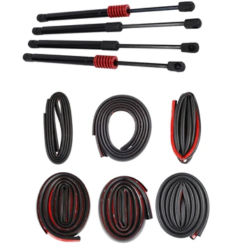 

1 Set Door Seal Strip Kit for Tesla Model 3 2017-2020 & 4Pcs Front/Rear Tail Gate Spring Shock Lift Struts Support