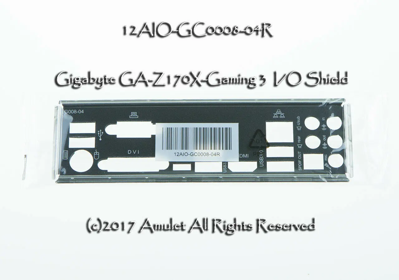 NEW I/O IO SHIELD BLENDE Gigabyte Z270X-Designare Custom #T5267 YS 