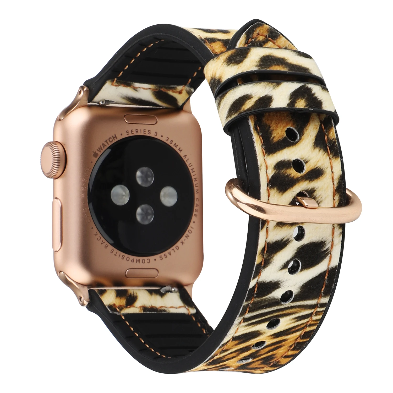 Ремешок для часов apple Watch series 4 5 ремешок для apple watch силиконовый ремешок с леопардовым принтом 42 38 40 44 мм аксессуары для умных часов