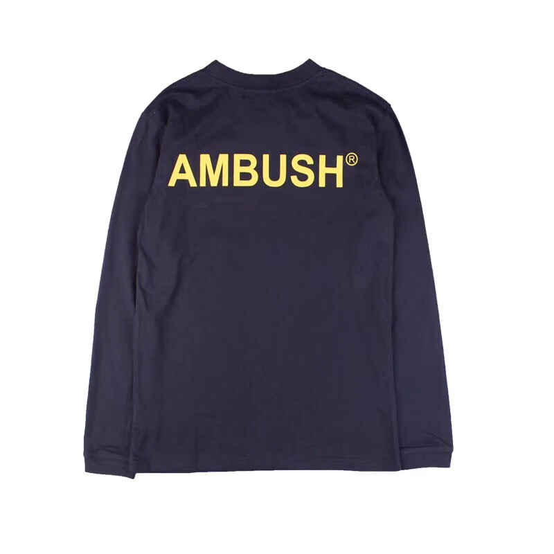 1 Long Sleeve T Shirt Ambush Men Women 1:1 Oversize Cotton Casual Reflective T-Shirts Street Wear Ambush T Shirt - Цвет: 1