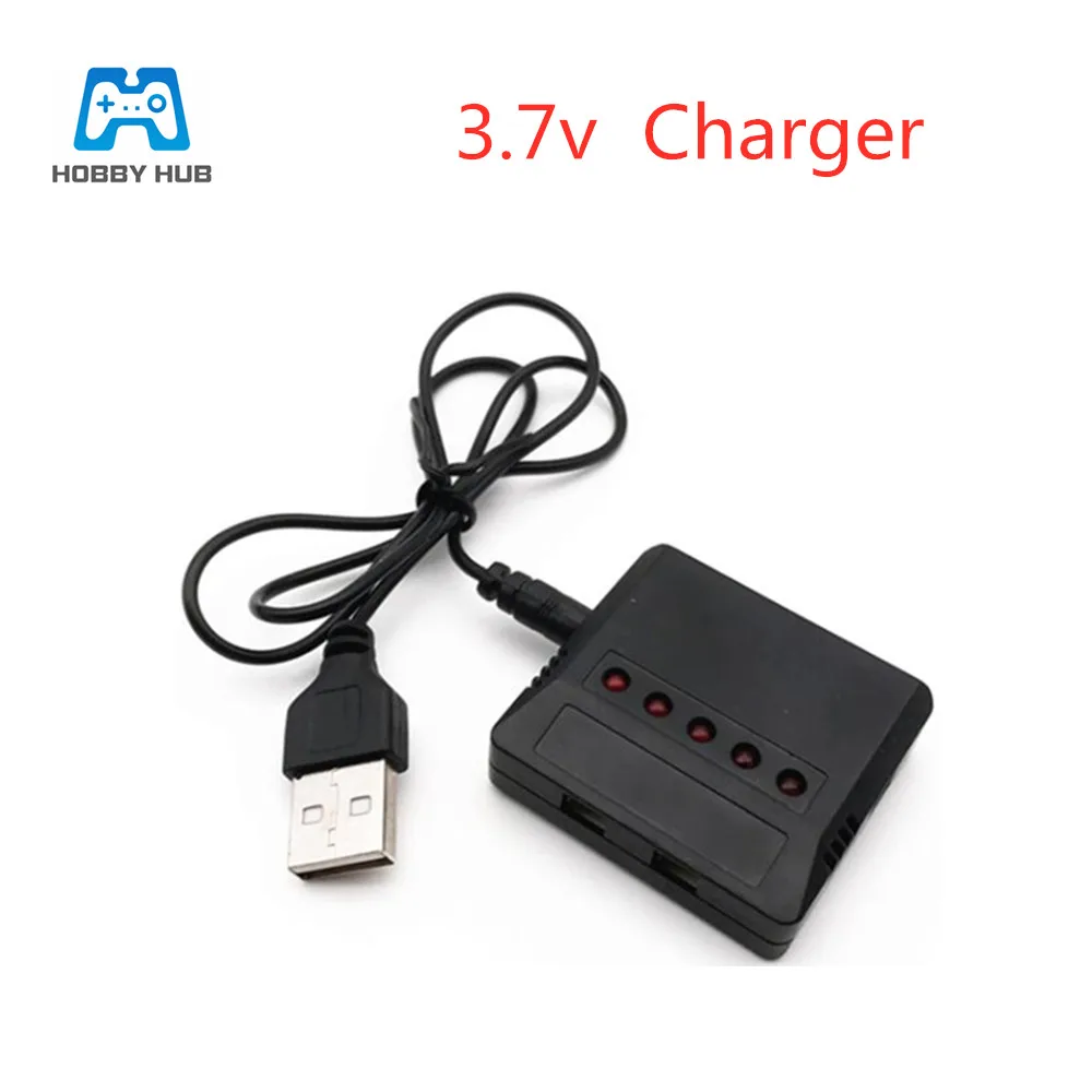 

3.7v Lipo Battery 5 in 1 Charger USB for E010 H31 Hubsan X4 Syma X5SW X5C X5HW X5UW/UDI RC Quadcopter W/ RC LED Indicated