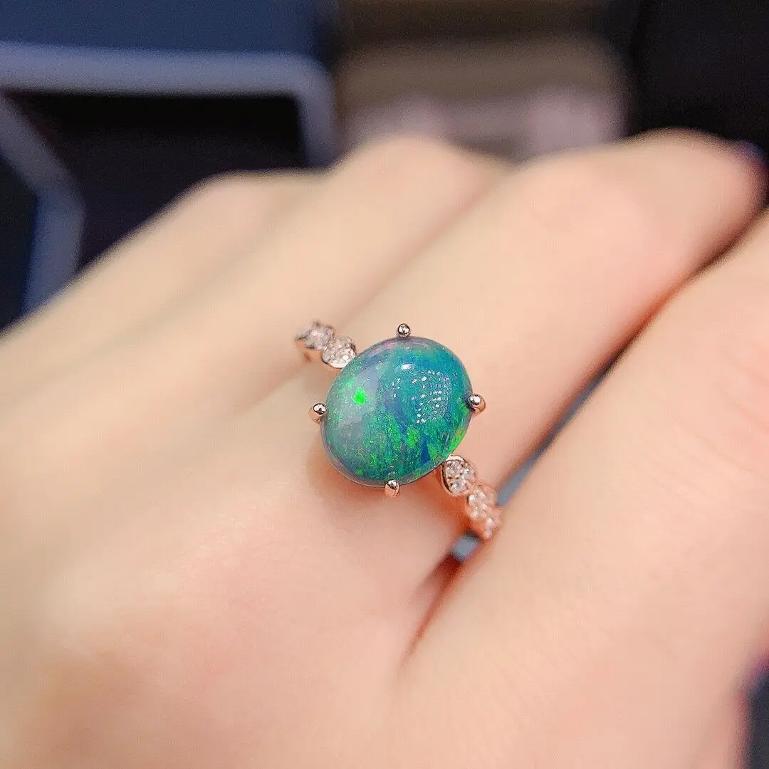 

sterling silver rings Opal rings for women african jewelry wedding rings for couples luxury Rose Gold party
