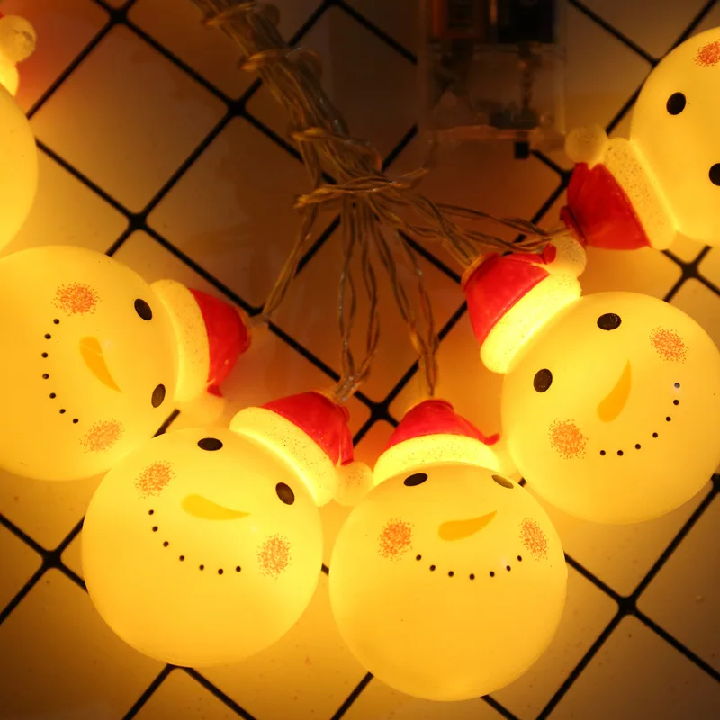 

Christmas Lights Snowman Battery Lights String Christmas Tree Decorative Lights
