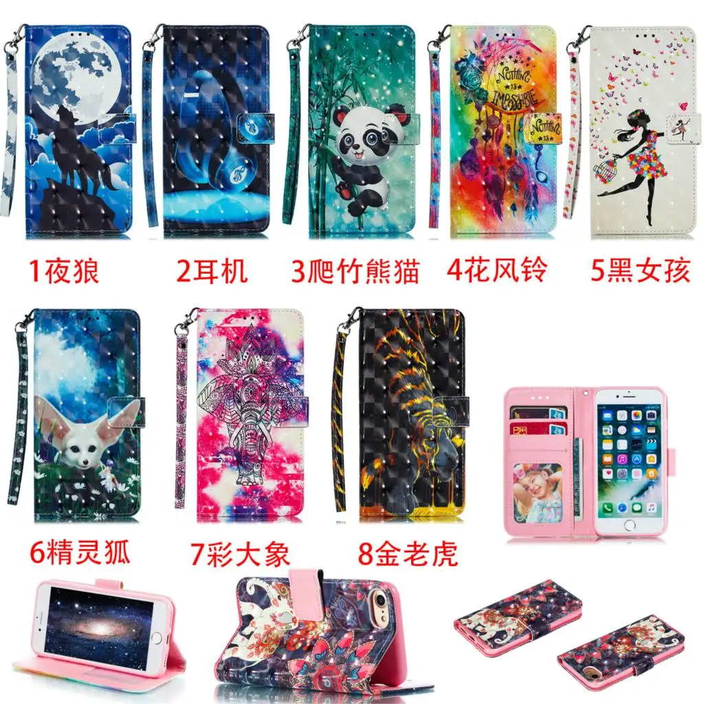 3D чехол-кошелек для Apple iPhone Xr 6,1 дюймов Xs max 6,5 дюймов 6s 6G 7G 8G pu кожаный флип-чехол для телефона 6s plus 7plus 8plus