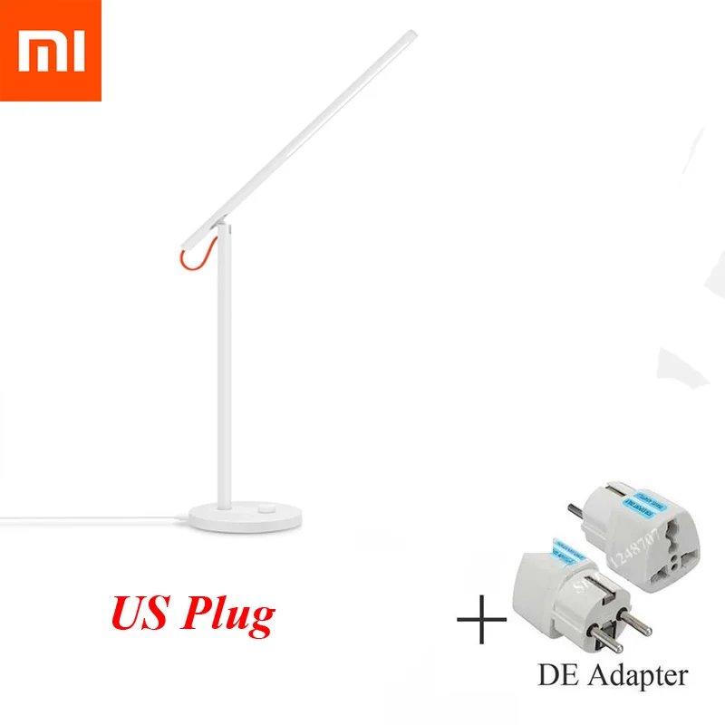 Add EU Adapter Xiao mi jia mi умный светодиодный настольный светильник, настольная лампа Dim mi ng, светильник для чтения, WiFi, Enab, светодиодный, работает с Alexa mi Home APP, 100-240 В - Цвет: Add EU Adapter