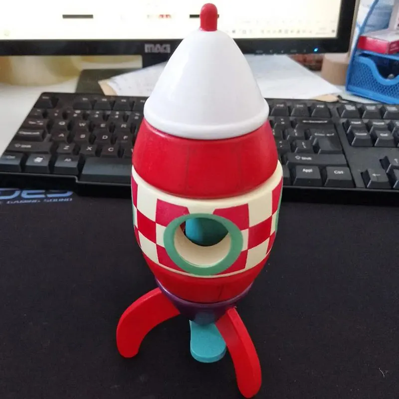 

rocket model wooden Children's aerospace series building blocks toys City Space satellite space rocket DIY figures Bricks