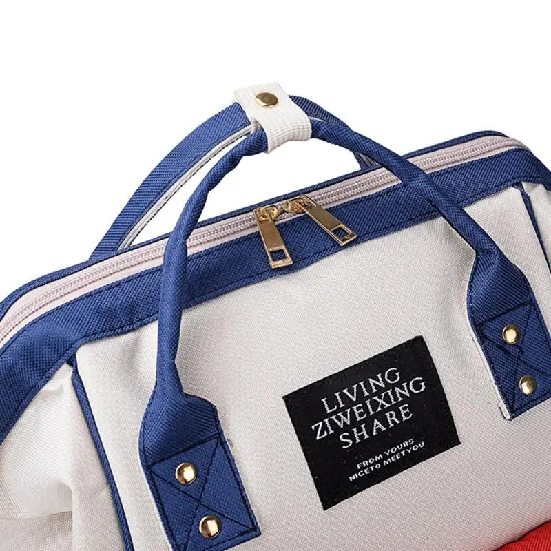 Large Capacity Mummy Maternity Nappy Bag Outdoor Mom's Backpack Nursing Bag Mummy Travel Backpack Zippers Baby Care Bag