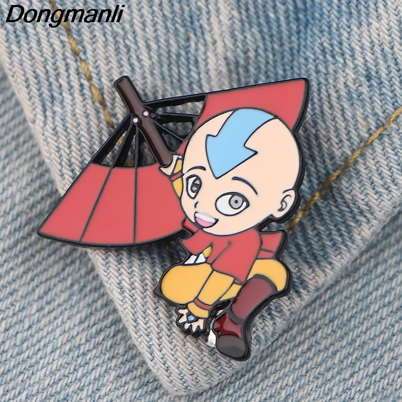 DZ393 аниме Aang фигурка эмаль булавки Пользовательские Броши нагрудные значки