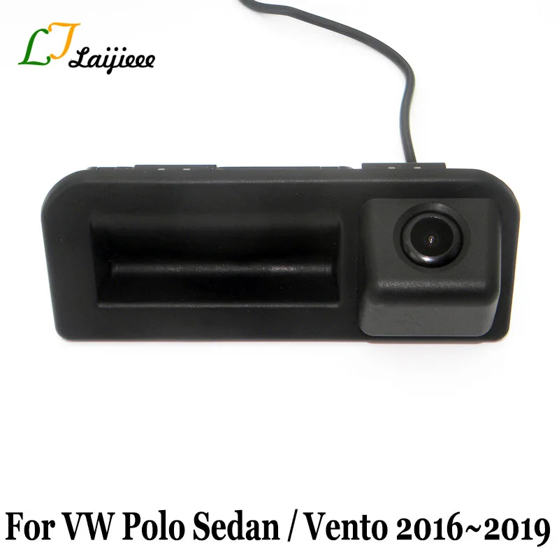 

For Volkswagen VW Polo Sedan Vento facelift 2017 2018 2019 / Auto Trunk Handle Rearview Camera With Relay Car Rear View Camera