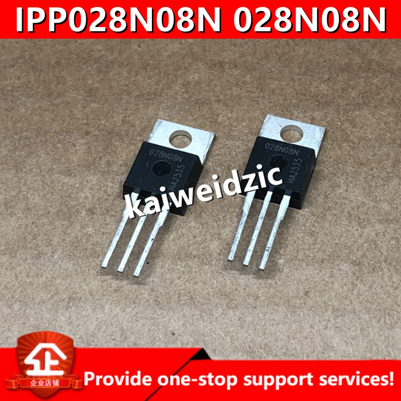 kaiweikdic New imported original IPP028N08N3G Screen printing 028N08N Mosfet TO220 100A80V is commonly used for inverters |
