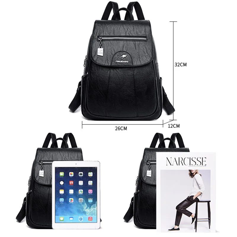 Женский качественный кожаный рюкзак Mochila Feminina, дизайнерская школьная сумка для девочек-подростков, Брендовая женская сумка для отдыха и путешествий, Sac A Dos