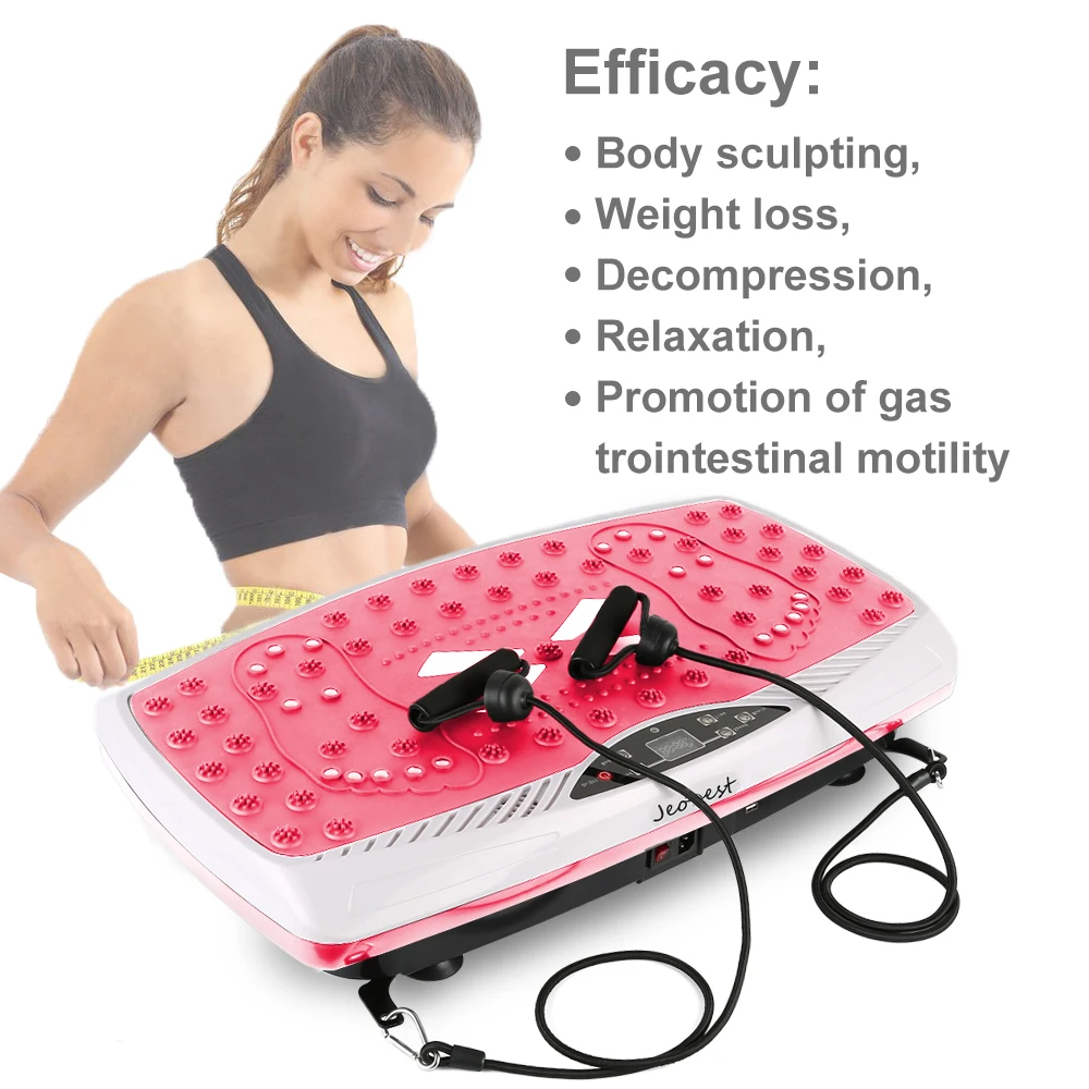 Бренд Вибрационный фитнес-массажер для поддержания здоровья фитнес-оборудование для фитнеса и бодибилдинга вибрационная пластина HWC - Цвет: Розовый