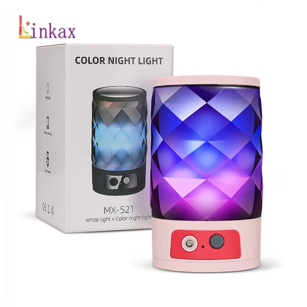 

Rechargeable Smart LED Night Light Dimmer Lamp Smart Bedside Lamp Dimmable RGB Color Change For Home Bedroom yoga