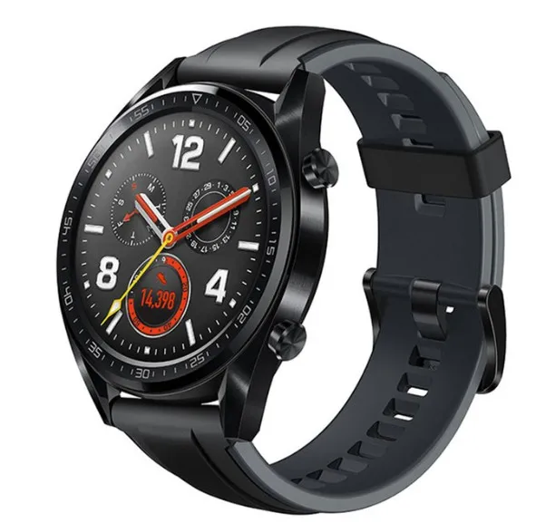 Huawei Watch GT Смарт-часы Поддержка GPS NFC 14 дней работы от аккумулятора 5 ATM водонепроницаемый телефонный Звонок трекер сердечного ритма для Android iOS - Цвет: Sport black