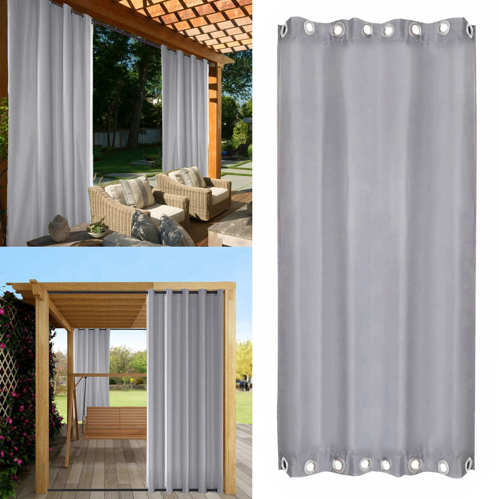 Cortina exterior panel térmico, para ventana, terraza, Patio - AliExpress Hogar