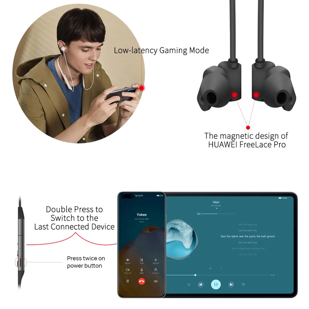 HUAWEI FreeLace CM70-L エメラルドグリーン 未開封 未使用 楽天市場】HUAWEI TECHNOLOGIES FREELACE ワイヤレスイヤホン