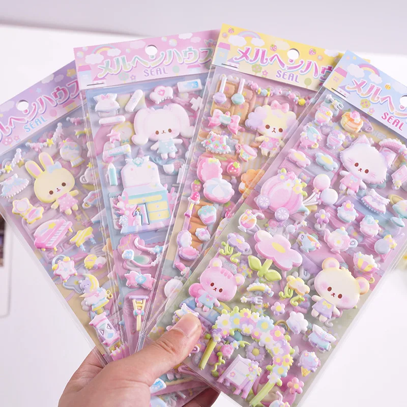 1pcs/lot Kawaii Stationery Stickers Japanese style small fresh double three-dimensionalMobile Scrapbooking | Канцтовары для офиса