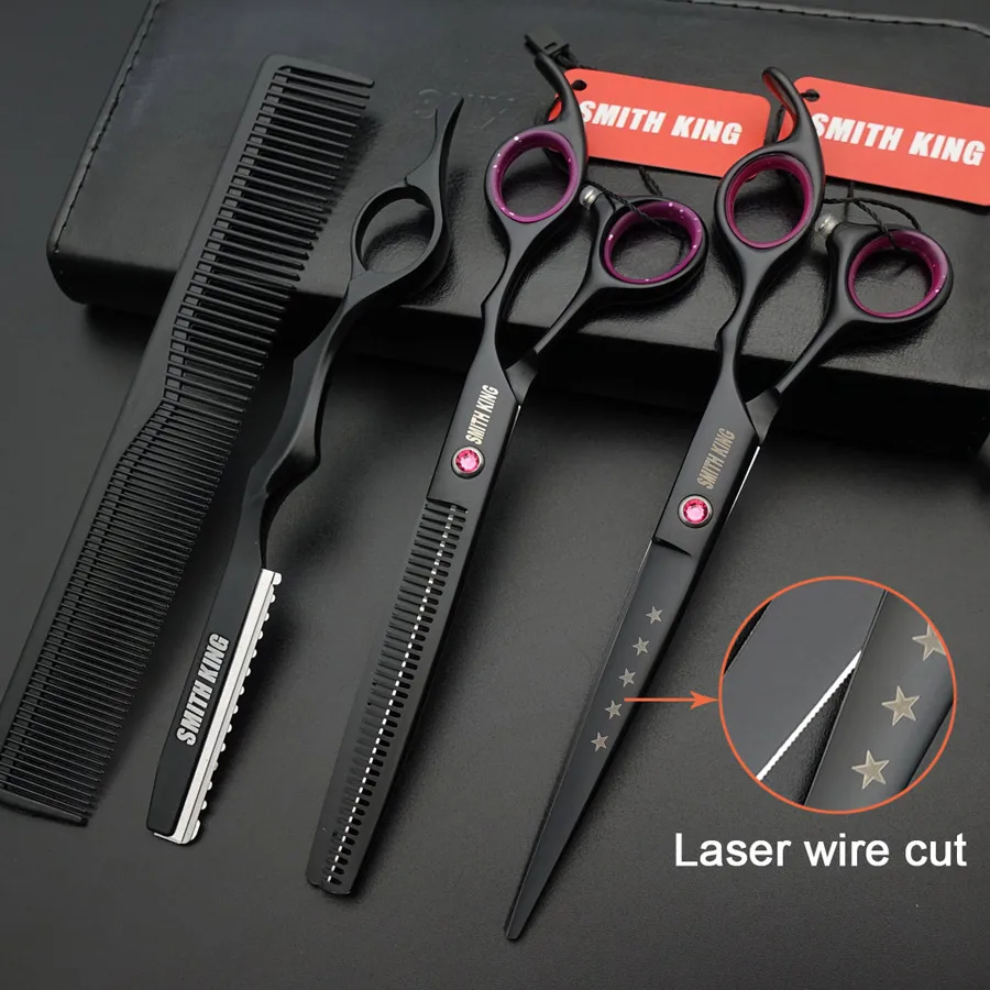 univinlions Ciseaux de coupe professionnels Barber Laser en argent