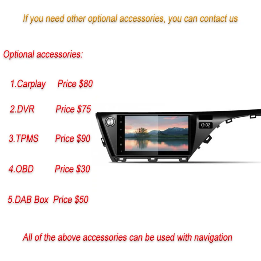 Автомобильный мультимедийный плеер YESSUN Android 8 0 4 Гб ОЗУ для Toyota Camry XV70 2018 GPS