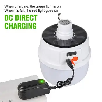 

New Solar Circular Hooking Remote Control Lamp, LED Outdoor/Indoor Solar Lamp Camp Garden Lighting Wireless Powered Light