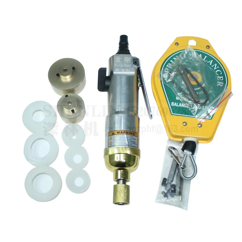  SHENLIN Screwdirver 10-50mm Hand Operated Pneumatic Smoke Oil Bottle Capping Machine Pneumatic Cap 