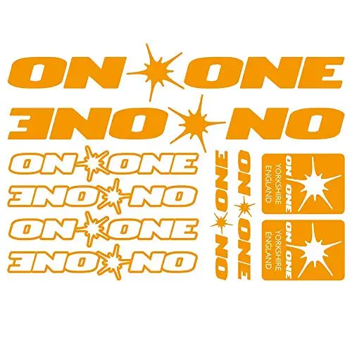 For On One Bikes Vinyl Decals Stickers Sheet Frame Cycle Cycling Bicycle Mtb Road - Color: YELLOW
