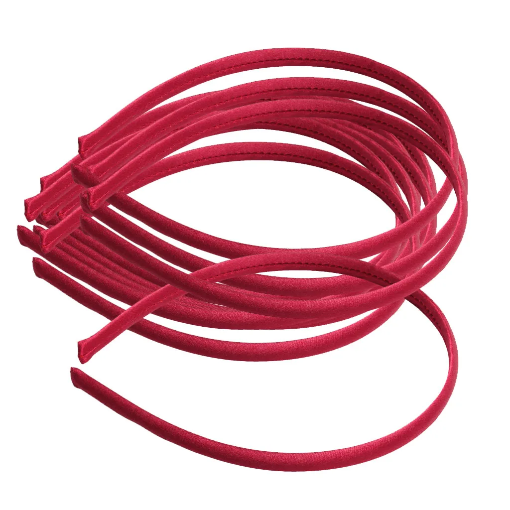 10pcs 10mm Wide Satin Headband Hair Band Alice Band Hairbands Head Wear