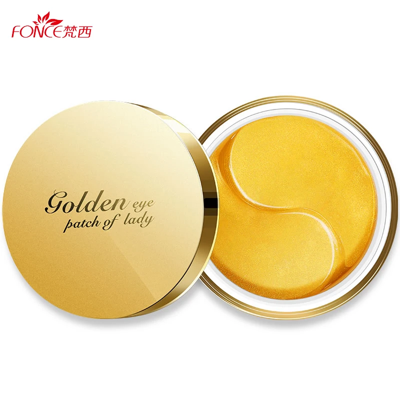Fonce-Parches de colágeno de Gel dorado de 24K para los ojos, mascarilla para dormir, eliminador de arrugas, antiedad, Eyebag, tratamiento de ojeras, 60 uds.