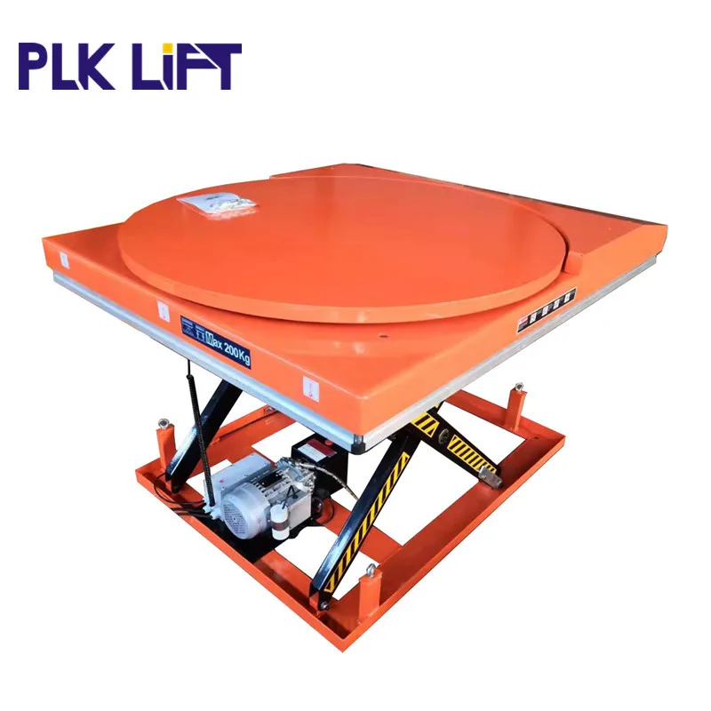 360 градусов моторизованный гидравлический поворотный подъемный стол| |