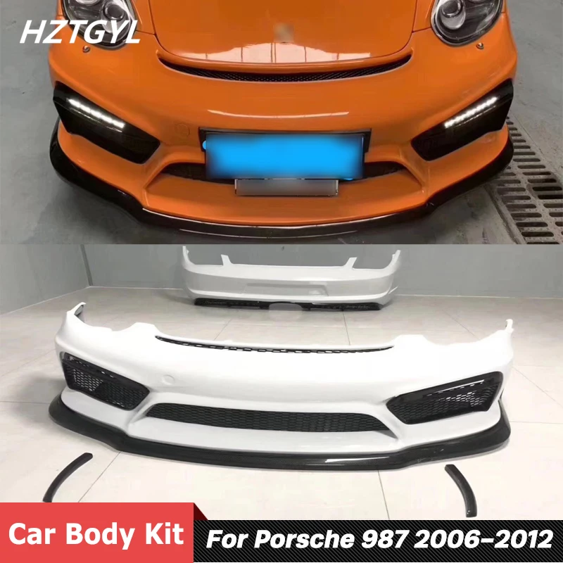Неокрашенный передний и задний бампер из ФАП для Porsche 987 Cayman Boxster Facelift GT4 Style 2006-2012 |