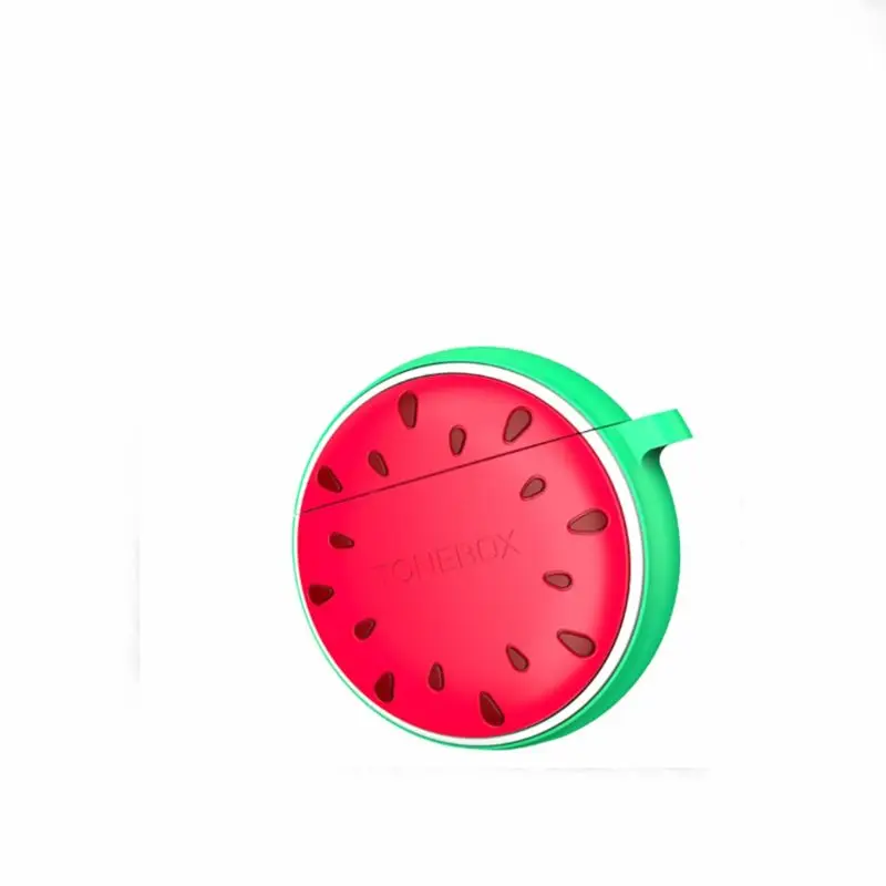 

Fashion Cute Colorful Watermelon Soft Silicone Protective Cover Shockproof Case Skin With Lanyard for Airpods 1/2 Charging Box