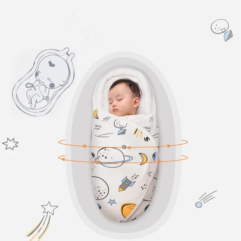

0-2M Newborn Baby Cotton Blanket Swaddle Boy Space Dinosaur Blankets Toddler Sleeping Bags Sleep Sack Little Baby Stroller Wrap