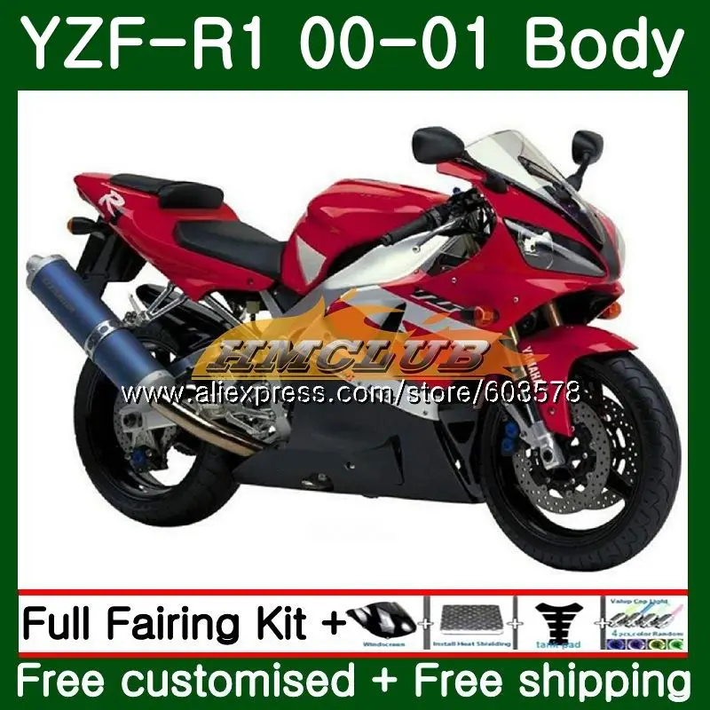 Средства ухода за кожей для YAMAHA YZF 1000 R 1 YZF-1000 2000 2001 рамка 59CL. 0 YZF R1 00 01 YZF1000 YZF-R1 YZFR1 00 01 Обтекатели фабрики "красный