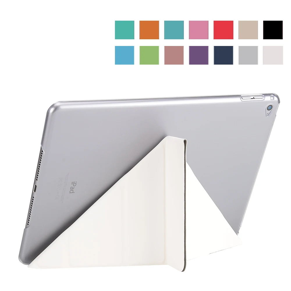 Чехол для iPad Air 2 1, чехол, из искусственной кожи и ультратонкая задняя крышка из поликарбоната, умный чехол, Магнитный чехол для iPad air 2, A1566, A1567, откидная подставка