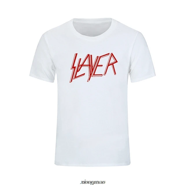 Футболка Rocksir The Slayer, скоростная жесткая металлическая группа, панк одежда, тяжелый трэш, фитнес, повседневная рок-музыка, летняя уличная футболка - Цвет: White