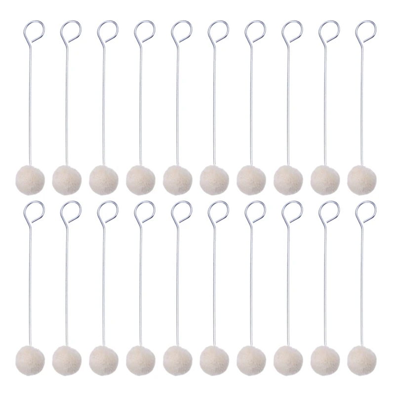 

20 Pieces Artificial Wool Daubers Leather Dye Tool Dye Dauber Dyeing Applicator With Metal Handle For Diy Crafts Projects