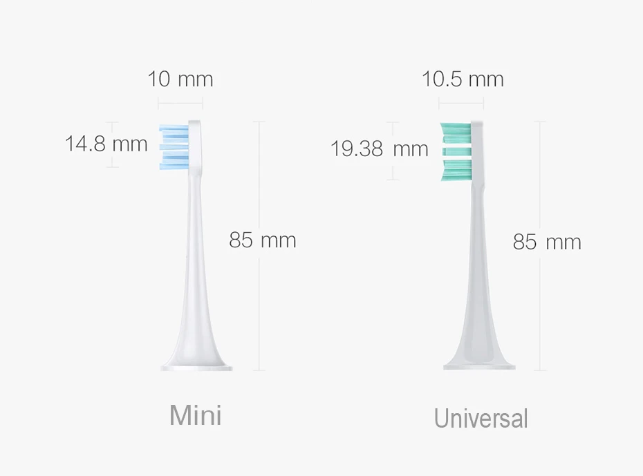 XIAOMI MIJIA, насадки для электрической зубной щетки, 3 шт, умная зубная щетка DuPont, щетка для мини Mi Clean Sonic Oral Hygien