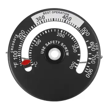

New Multifunction Fireplace Thermometer Wood Burner Stove Pipe Fire Flue Heater barbecue/Oven thermometer Aluminum Alloy