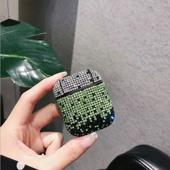 Силиконовый Bluetooth беспроводной чехол для наушников для AirPods зарядная коробка полная защита Духи чехол для наушников - Цвет: Зеленый