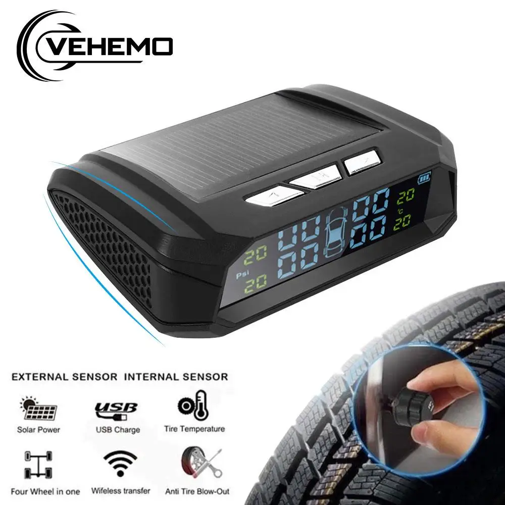 Система контроля давления в шинах TPMS 4 шт. датчик Автомобильный USB контроль давления в шинах Новая сигнализация высокой температуры