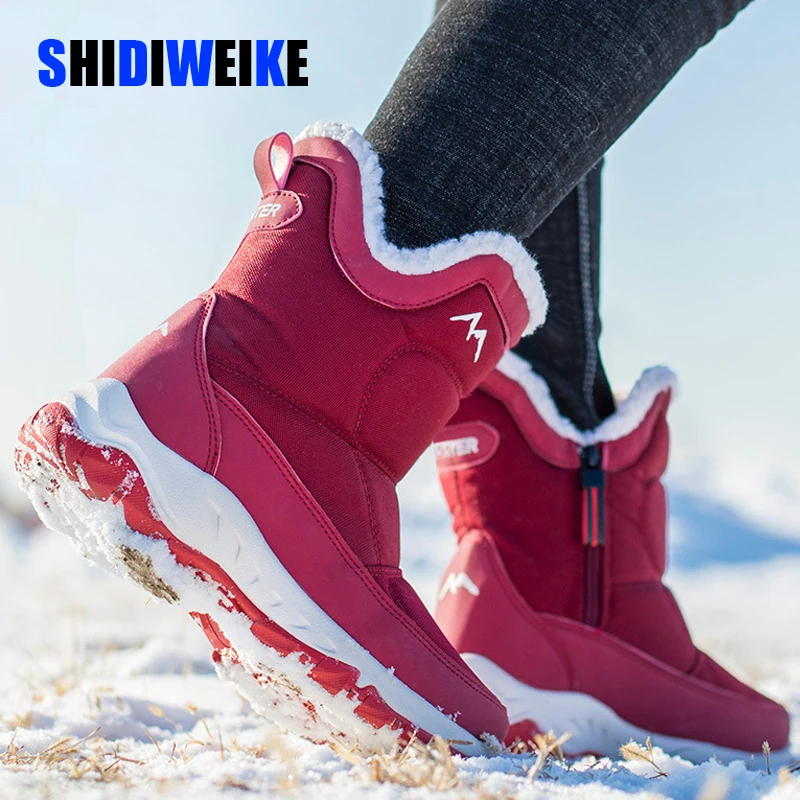 

Women winter boots 2020 women snow boots platform thick fur warm boots non-slip waterproof winter shoes I023