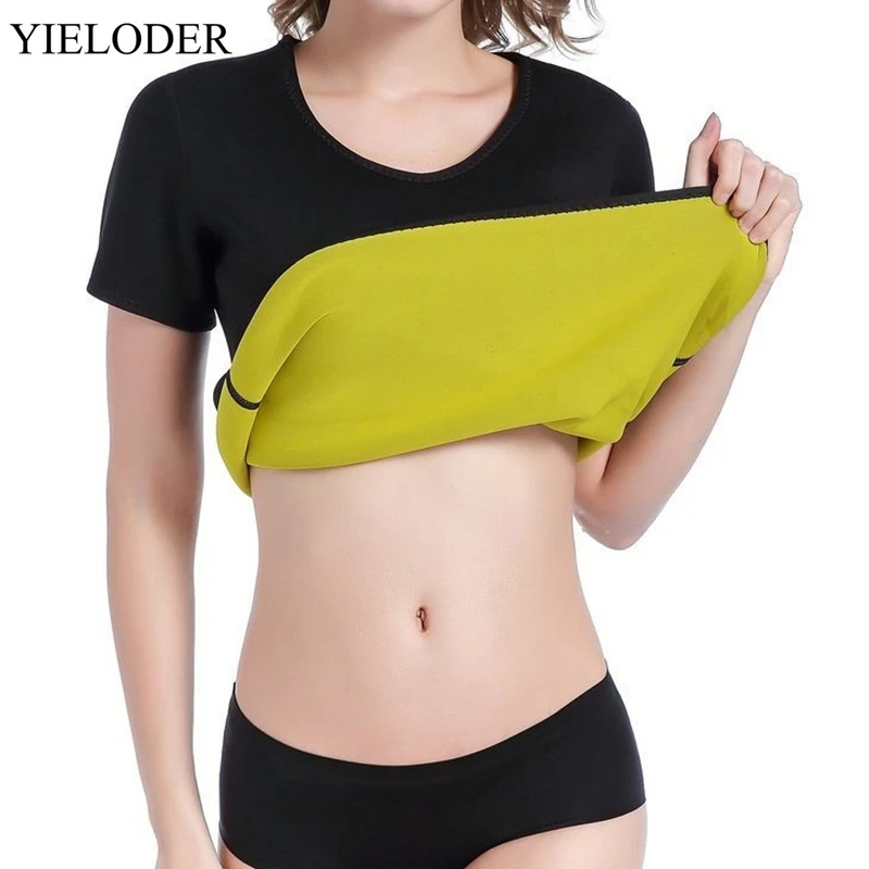

YIELODER Sweat Slimming Neoprene Suit With Sleeves Body Shapers For Weight Loss Sauna Workouts Fajas Shapewear with Trimmer 016