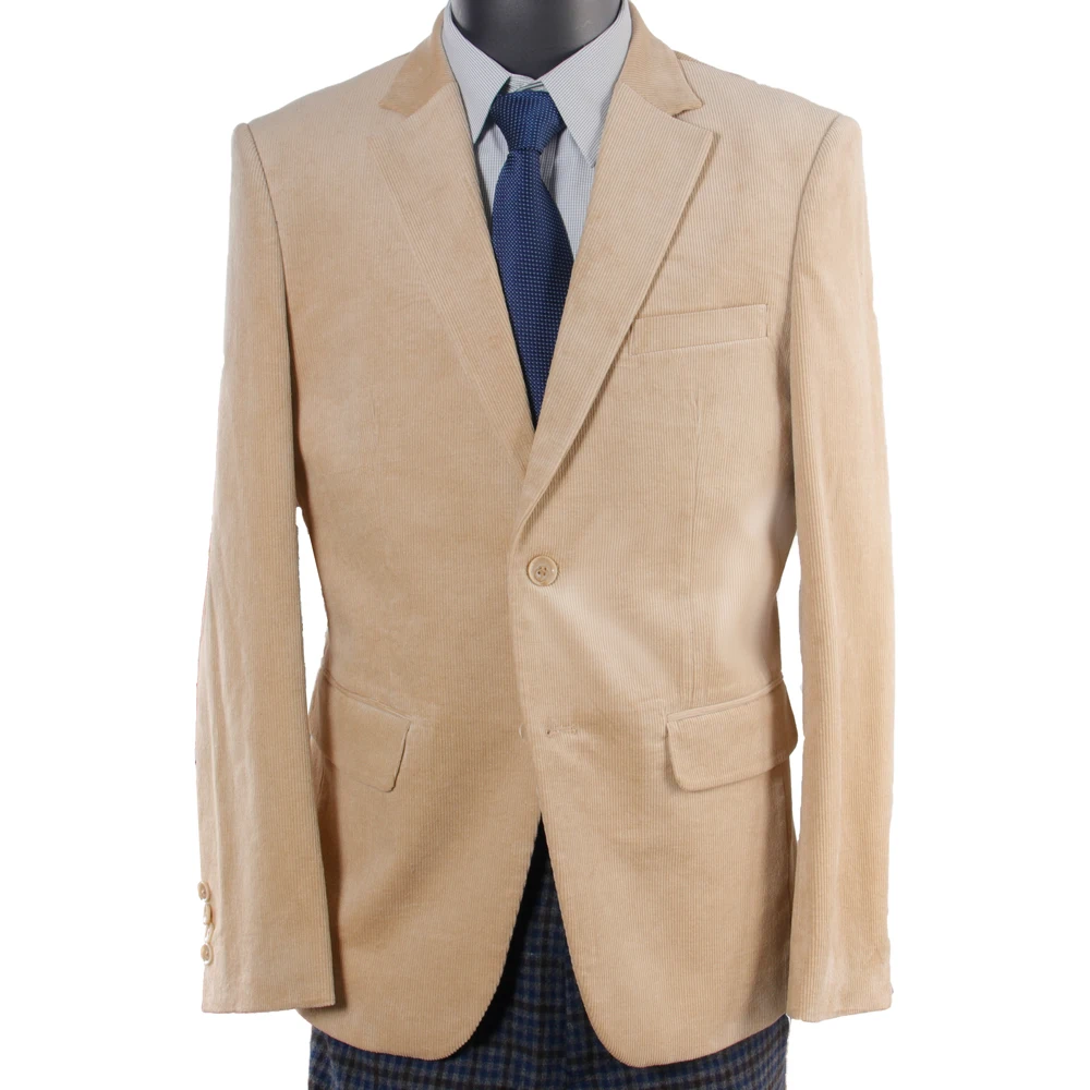 2021 Casual Men Corduroy Blazer Camel Custom Made Corduroy Jacket,Slim Elegant Beige Warm Cotton Veste Homme Manteaux Sur Mesure
