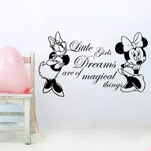 Disney Minnie Mouse & Daisy Wall Mural Kids Room Decor Little Girl Dreams Quote Wall Sticker Vinyl Art Poster Accessories Disney Minnie Mouse & Daisy Wall Mural Kids Room Decor Little Girl Dreams Quote Wall Sticker Vinyl Art Poster Accessories