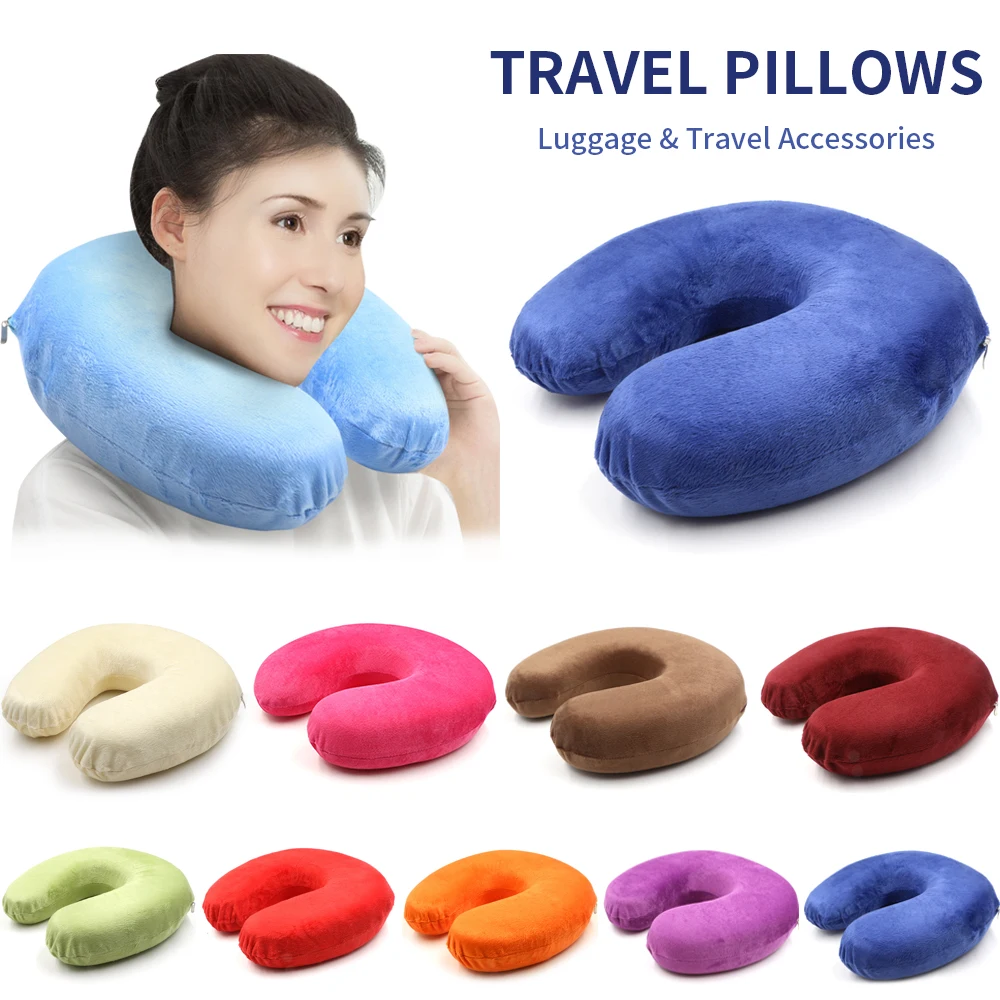 Memory Foam поддержка шеи Защита путешествия u-образная Подушка портативная подушка офис Поезд Самолет спальная подушка подушки 28*28*8 см