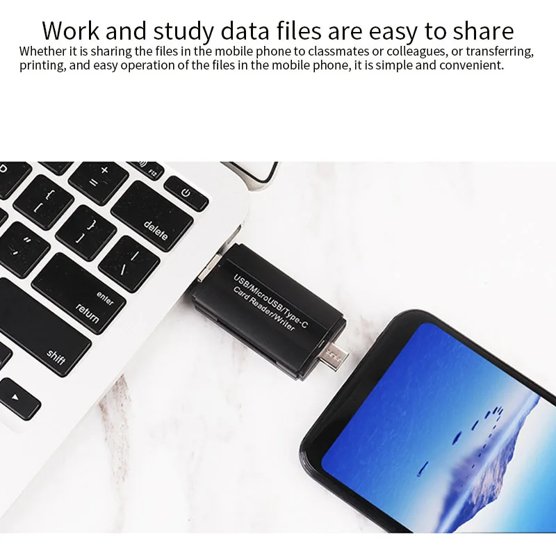 Type-C, Micro USB и USB 3 в 1 OTG Кардридер высокоскоростной USB2.0 Универсальный OTG TF/SD для Android Компьютерный удлинитель-переходник
