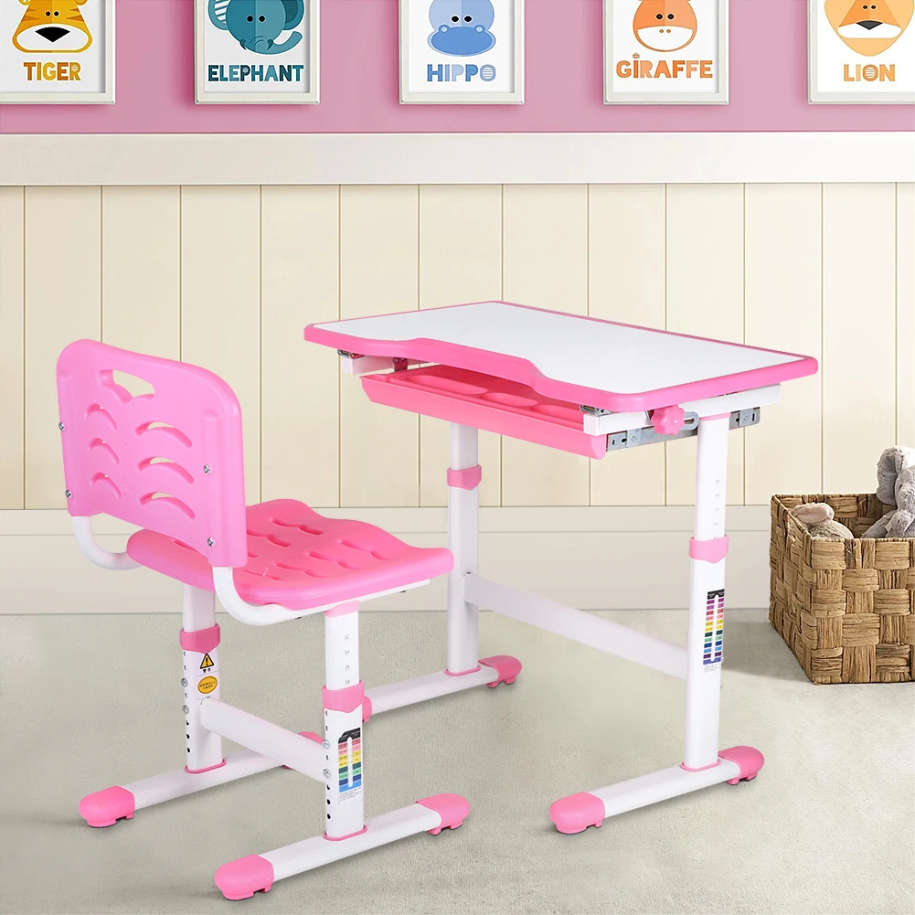 Adjustable Kids Study Homework Desk Chair Children Activity Art Functional Desk And Chair Set Kids Writing Desktop Children Desk Children Tables Aliexpress